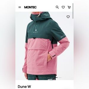 Montec Women's insulated Dune Ski Jacket - Pink and Green